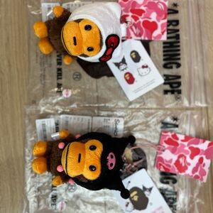 Bape x Hello Kitty plushie charms Kurumi and Hello kitty BRAND New